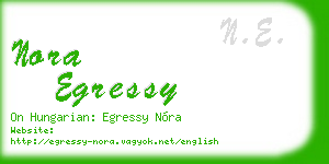 nora egressy business card