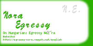 nora egressy business card